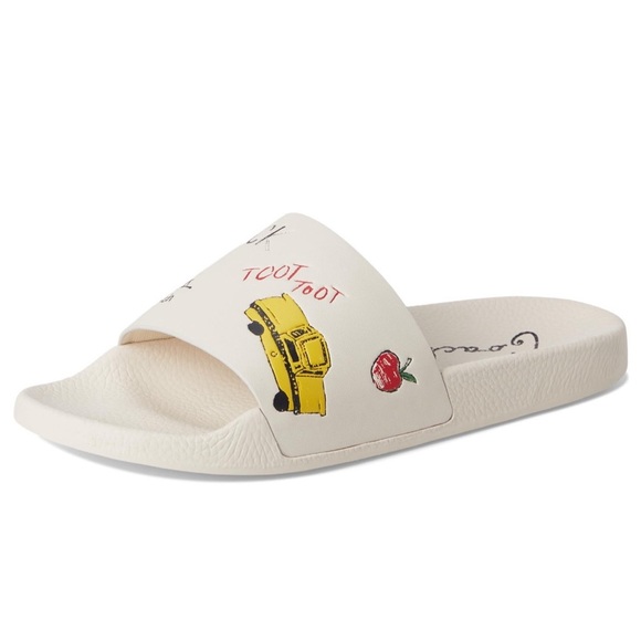 NWT COACH Udele Sport Slide with Sketch Print sandals - Picture 2 of 5